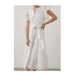 Rails Women's White Gia Midi Dress NWT XS
